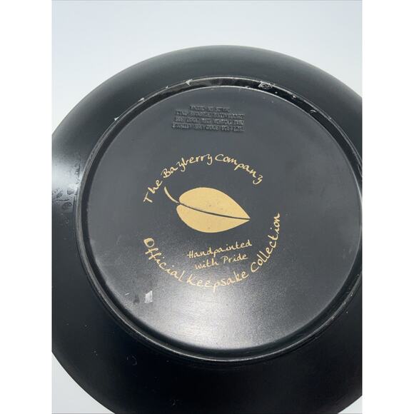 Vtg Pat Fischer Primitive Folk Art Hand Painted Plate Farmhouse Scene Signed - Picture 4 of 5